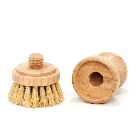 Bamboo Dish Scrubbing Brush - Short Handle