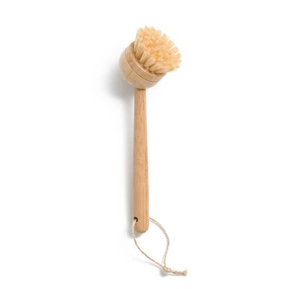 Bamboo Dish Scrubbing Brush - Long Handle