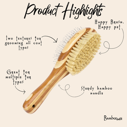 Bamboo Dog & Pet Grooming Brush