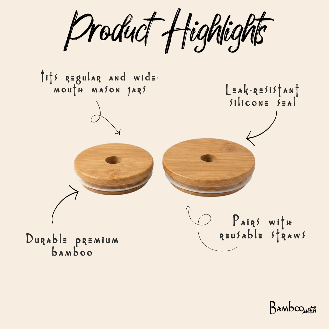 Bamboo Mason Jar Lids