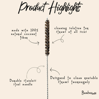 Coconut Fiber Plastic Free Straw Cleaner
