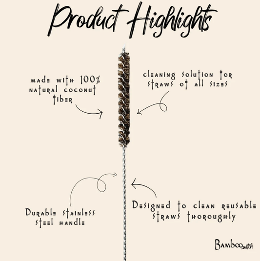 Coconut Fiber Plastic Free Straw Cleaner