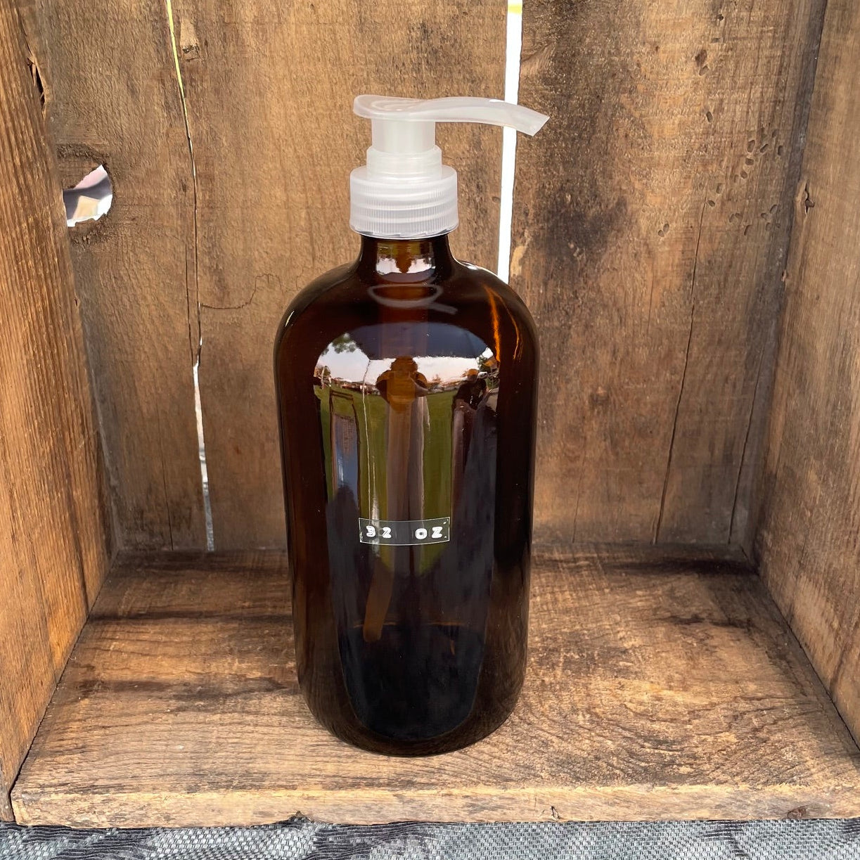 32 oz Glass Amber Bottle